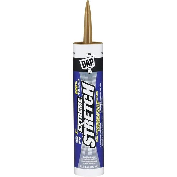 DAP Extreme Stretch Elastomeric Sealant - Acrylic, Indoor/Outdoor - 10.1 fl oz, Beige