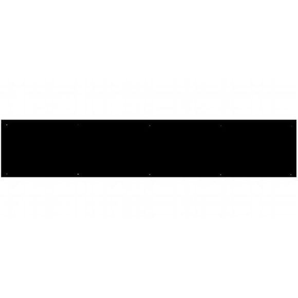 8 x 40 in. Screw Mount Weathered Flat Black Kick Plate