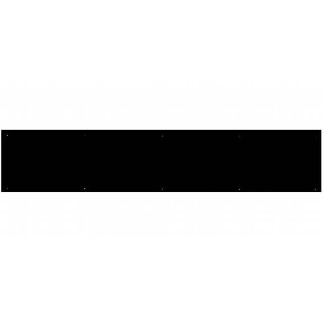 8 x 40 in. Screw Mount Weathered Flat Black Kick Plate