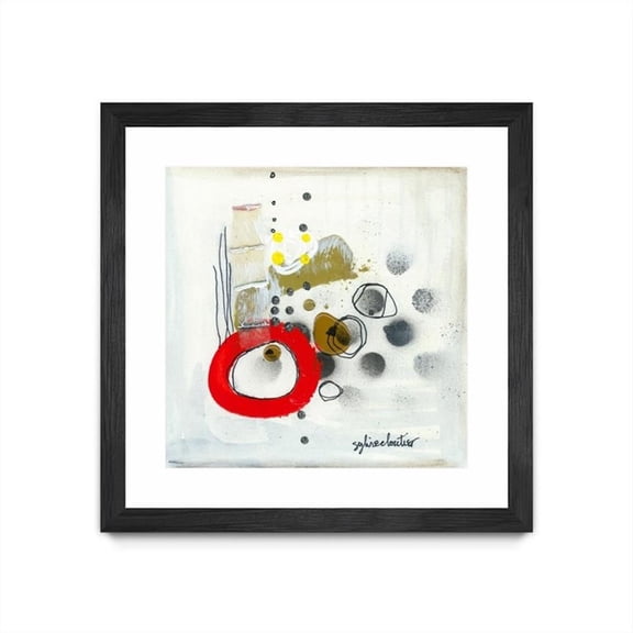 Giant Art 36x36 Actual 2 Matted and Framed in Red