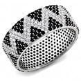thumbnail image 1 of Women Rhodium 925 Sterling Silver Ring with AAA Grade CZ in Jet - Size 6, 1 of 1