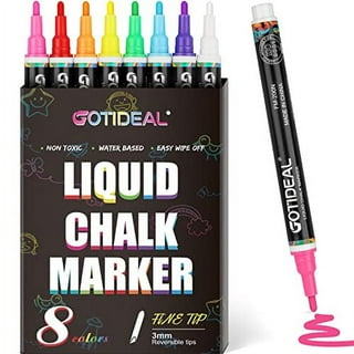 White Liquid Chalk Markers Set 8 Pack, Wet Erase Drawing Paint Pen, for  Non-Porous Blackboard Chalkboard Glass Car Window, Student Supply Home  Decoration, 6mm Chisel Bold Dual Tip DIY Mess Free 