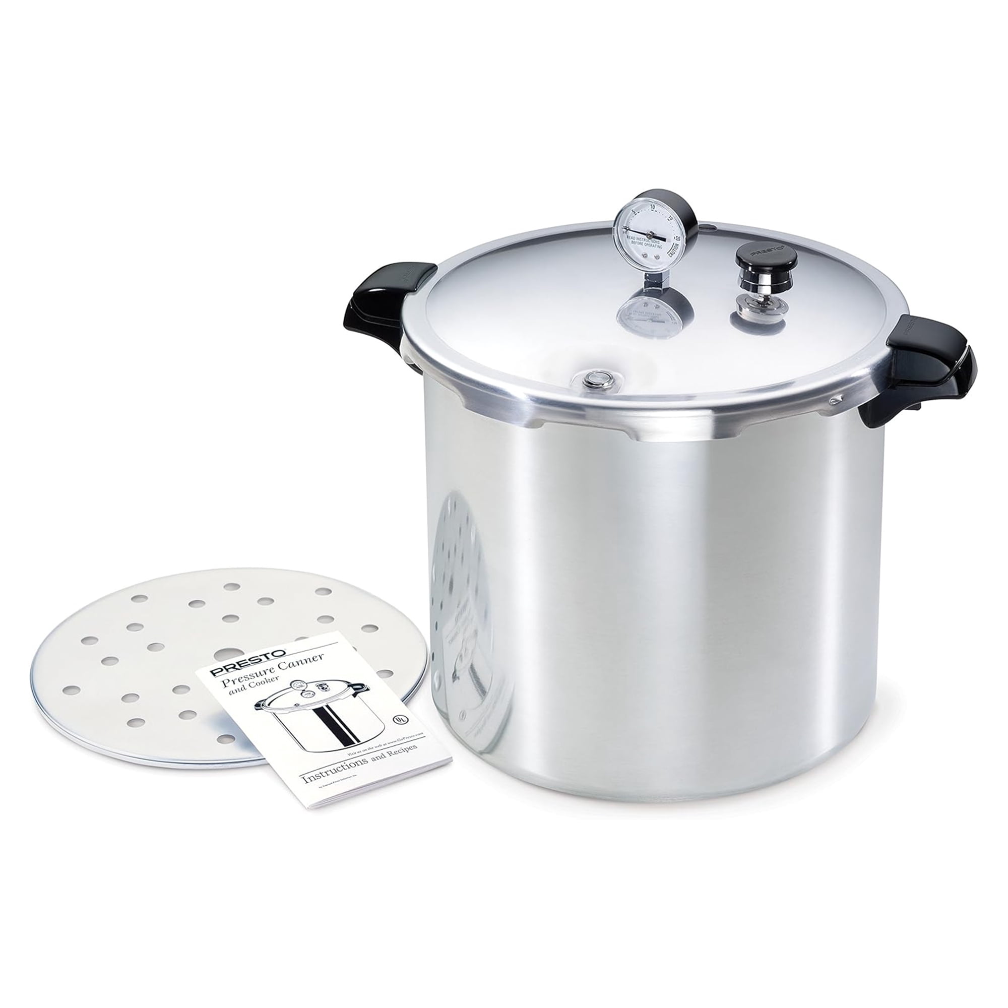 【未使用】PRESTO Pressure Canner アルミニウム 圧力鍋 Presto, Pressure Canner and Cooker, 23 Quart Aluminum, Large