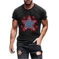 thumbnail image 2 of Tnhcen USA Flag Graphic 4th of July Short Sleeve T-Shirt for Men Summer Soft Novelty Patriot Shirt Tops​ S-3XL, 2 of 5