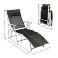 thumbnail image 4 of Costway 2PCS  Outdoor Folding Chaise Lounge Chair w/Cushion Black, 4 of 11