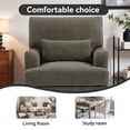 thumbnail image 5 of UIXE Accent Chairs Set of 2, Chenille Upholstered Armchair for Living Room, Comfy Arm Chair Single Sofa Bedroom Retro Reading Seat with Solid Wood Legs - Tan, 5 of 6