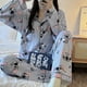 thumbnail image 2 of Pijama shuiyi para mujer, bonita puntada de anime en primavera y otoño, 2 of 5