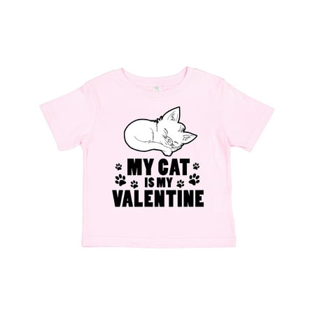 

Inktastic My Cat is My Valentine Gift Toddler Boy or Toddler Girl T-Shirt
