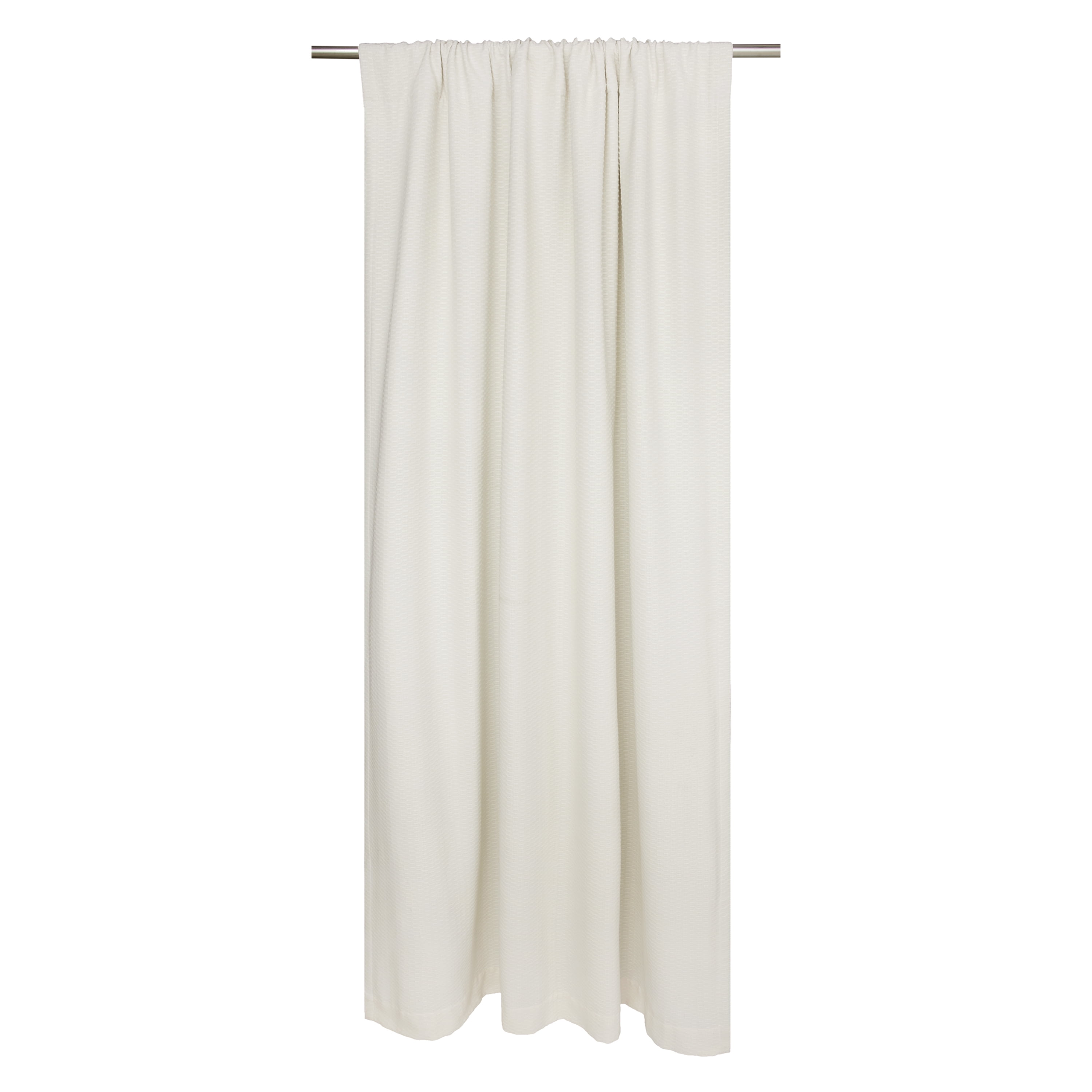 (2 pack) Better Homes & Gardens Micro Geo Blackout Woven Ladder Single Curtain Panel, 1-Piece, Vanilla Dream, 50" W x 84" L