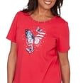 thumbnail image 4 of Alfred Dunner Womens Sparkling Americana Butterfly Tee, 4 of 4