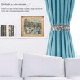 thumbnail image 2 of Curtains, 4 Pieces Silver Leaves Curtain Clip, Adjustable Alloy Elasticity Curtain Holder, Curtain Buckles with Spring Rope, 2 of 5