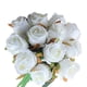 thumbnail image 4 of Moyic 12 piezas de tela de seda rosa artificial flores falsas reutilizables interior exterior cocina boda fiestas Festival Decoración Decoración Blanco Moyic JJ19843-07, 4 of 6
