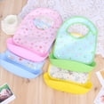 thumbnail image 6 of Ame Cartoon Waterproof Children Teething Bibs Baby's Eat Pockets Baby Silicone Bibs Baby Food Meal Pocket, 6 of 6