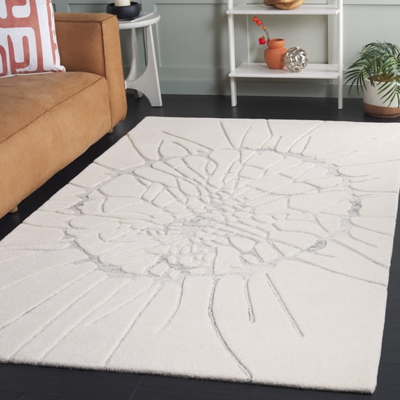 Safavieh Mykonos Kentigern Abstract Area Rug, Ivory/Silver, 5' x 8'