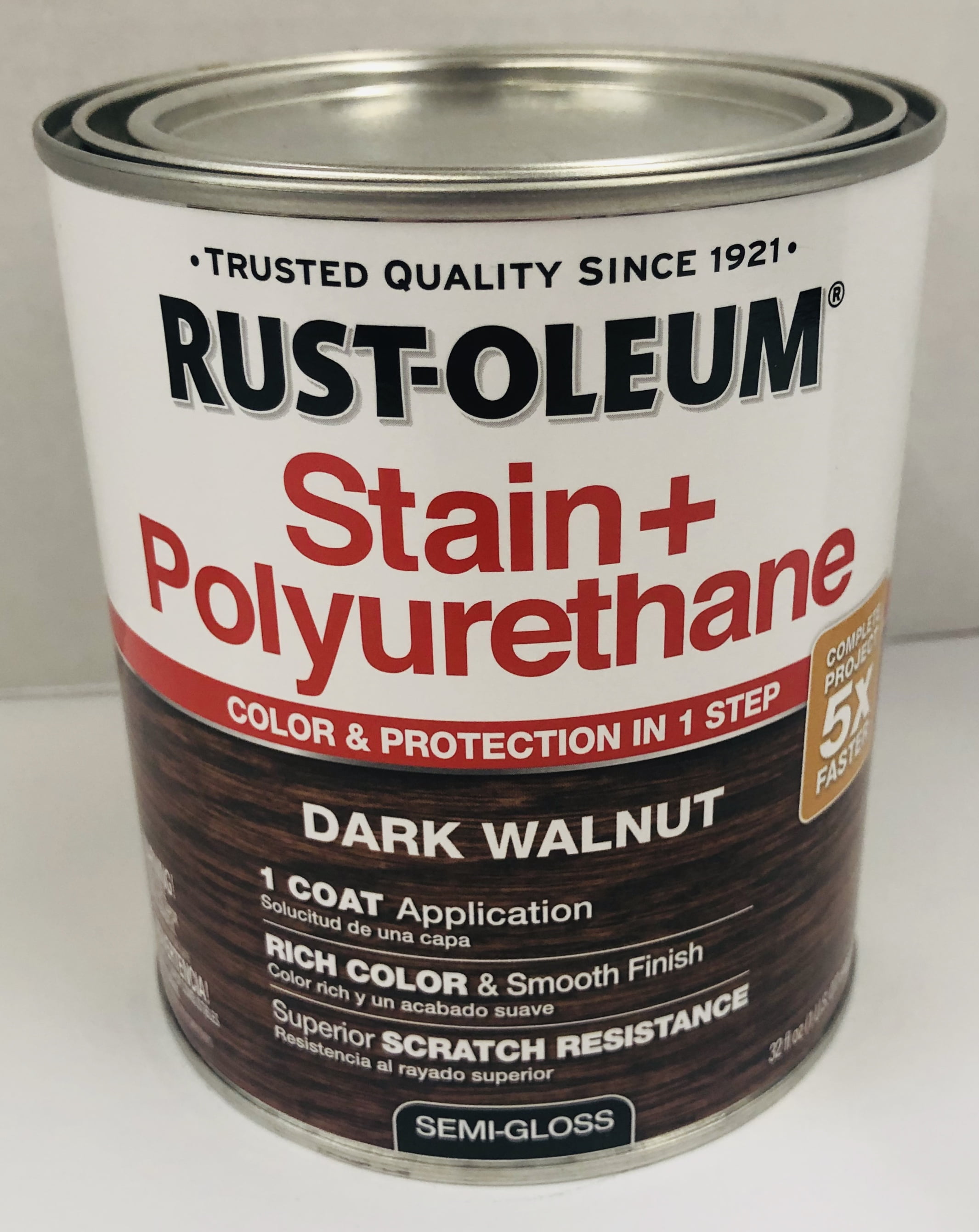 Dark Walnut RustOleum Stain & Polyurethane, Quart