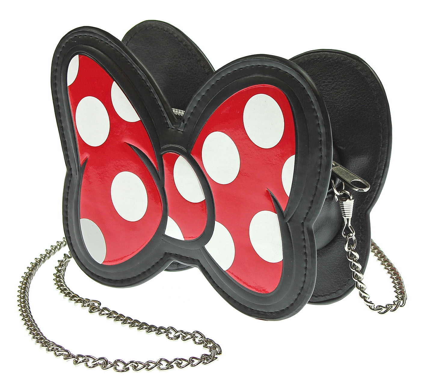 Buckle Down Disney Bag, Cross Body, Round, Mickey Mouse Rhinestone Smiling  Face Outline, Black Vegan Patent Leather