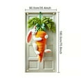 thumbnail image 3 of Easter Carrot Wreath Decoration For Front Carrot Door Wreath Sign Easter Wall Signs Decorations For Home Porch Spring Farmhouse Party Decor Easter Themed Door Flag With Easter Bunny(White) Easter Dec, 3 of 6