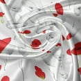 thumbnail image 5 of Ambesonne Poppy Flower Window Valance, Tender Spring Stems, 54" X 18", Scarlet Green Pale Grey, 5 of 5