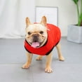 thumbnail image 5 of Abrigo para perro y gato con correa, chaleco para cachorro de Color ancla, chaqueta, disfraces de chihuahua de peluche, tela de Pug (rojo), 5 of 5