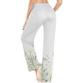 thumbnail image 5 of FREEAMG Women Pajama Pants Lounge Pants Long Stretch Comfy Sleepwear Tropical Leaves Butterflies Flower, 5 of 7