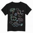 thumbnail image 4 of TOWED22 Boy's Summer T-Shirts Short Sleeve Crew Neck Cotton Tees Basic Solid Color Casual Tops and Shirts(Black,7-8 Y), 4 of 4