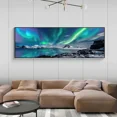 thumbnail image 2 of Northern Aurora Snowy Mountains Canvas Art Poster Unframed Chic Wall Decor for Living Room, Bedroom, Office Perfect Birthday Gift, 2 of 4