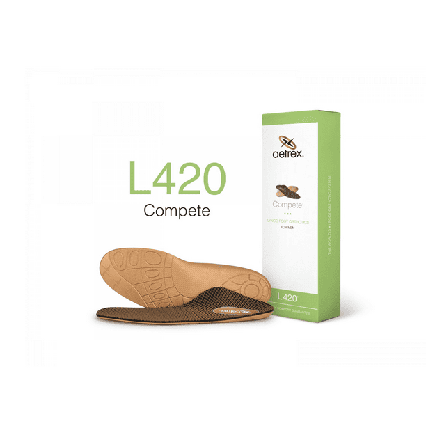 Aetrex Men's Lynco Sports L420 Brown Mens Compete Flat/Low Arc