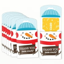 Big Dot of Happiness Snowman Thank You Snow Much Gift Card Holders with Envelopes, Winter Party Cash Money Holders and Gift Card Sleeves, Christmas Holiday Nifty Gifty Pack, Set of 8