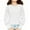 White, variant on Girls' Ribbed Long Sleeve Top Crew Neck Solid Casual Pullover Comfortable Fitted Blouse for Daily Wear & Layering (5-14 Years)