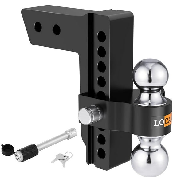 Adjustable Trailer Tow Hitch 2.5" Receiver 8" Drop/Rise 18500lb Truck Stow Hitch