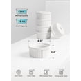 thumbnail image 2 of Ramekins 12 OZ Oven Safe, Ceramic Souffle Dishes for Oven, Custard Cups, Creme Brulee Dishes, Porcelain Large Ramekins, Pudding Ramiken, Dipping Sauces, Set of 6, White, 2 of 7