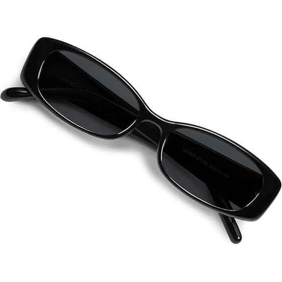 LYH Trendy Small Polarized Rectangle Sunglasses for Women Men Retro 90s Shades VL9787