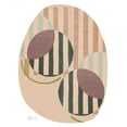 thumbnail image 4 of 5X7 Wool Rug, Beige Color, Living room, Bedroom, Oval Carpet, Geometric Wool, Hand Tufted Rugs, 4 of 7