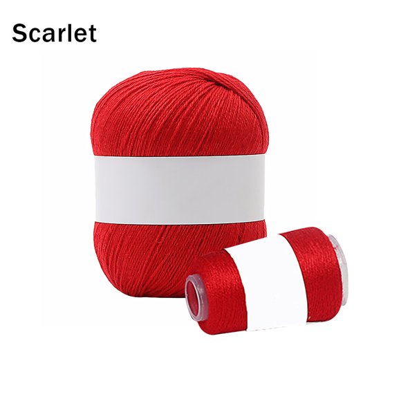 kurtrusly Knitting Yarn Blended Knitting Rope Thick Macrame Cord for Crochet Handcraft DIY Making String, Red