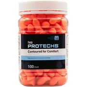 Flents Protechs Contoured Foam Earplugs for Construction, Studying, Traveling, NRR 32, 100 Pair