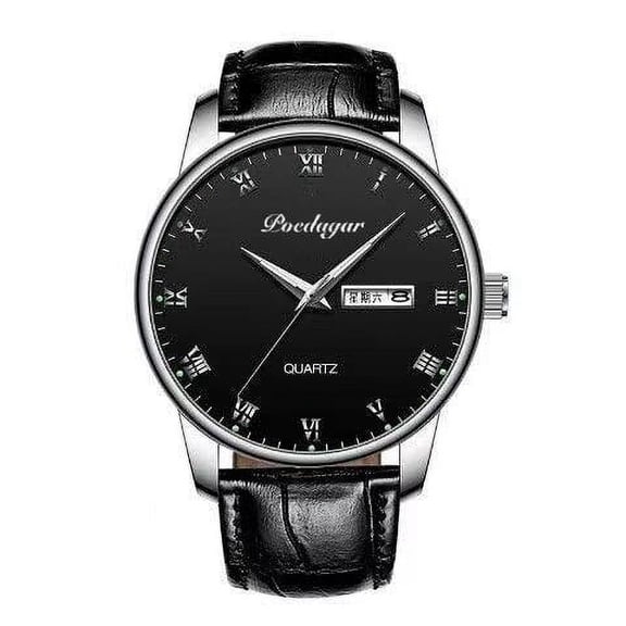 POEDAGAR Men Watch Stainless Steel Business Watches Top Brand Luxury Quartz Men's Wristwatch Waterproof Luminous Date Week Man