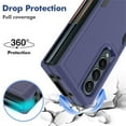 thumbnail image 6 of for Samsung Galaxy Z Fold 4 Case,Heavy Duty Drop Protection Edge Raised Rugged Shockproof/Drop Proof/Dust Proof Military Protective Tough Durable Cell Phone Cover for Men Women,Darkblue, 6 of 6
