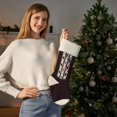 thumbnail image 2 of Vintage Christmas Stocking With Candy Bag Knitted Home Decoration Festive Floral Design, 2 of 4