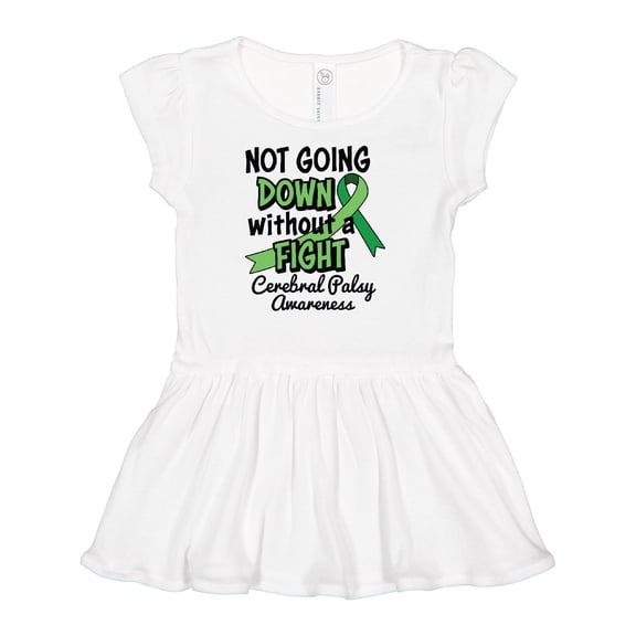 Inktastic Not Going Down Without a Fight Cerebral Palsy Awareness Girls Baby Dress