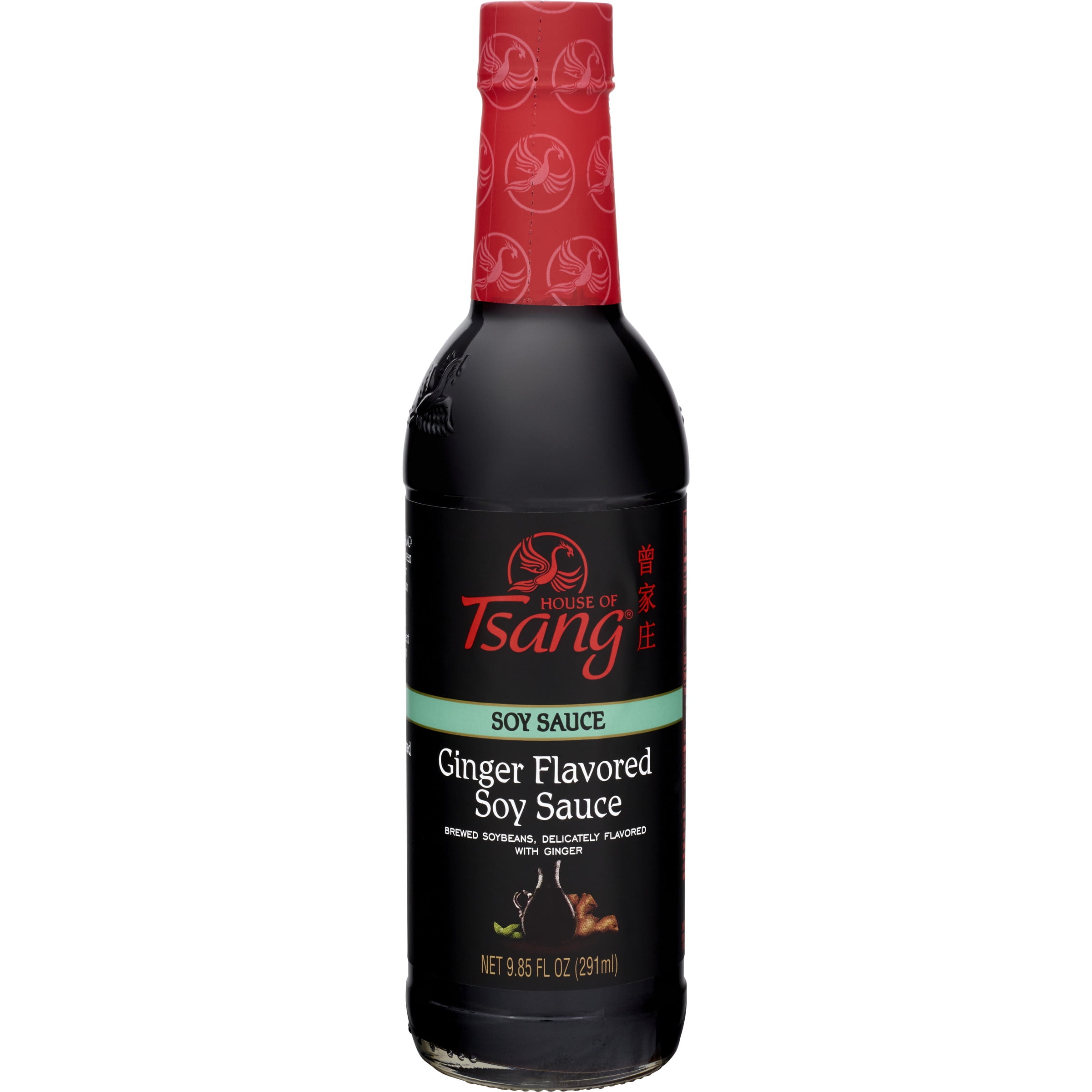 (6 pack) HOUSE OF TSANG Ginger Soy Sauce, Shelf Stable, 9.85 oz Plastic Bottle