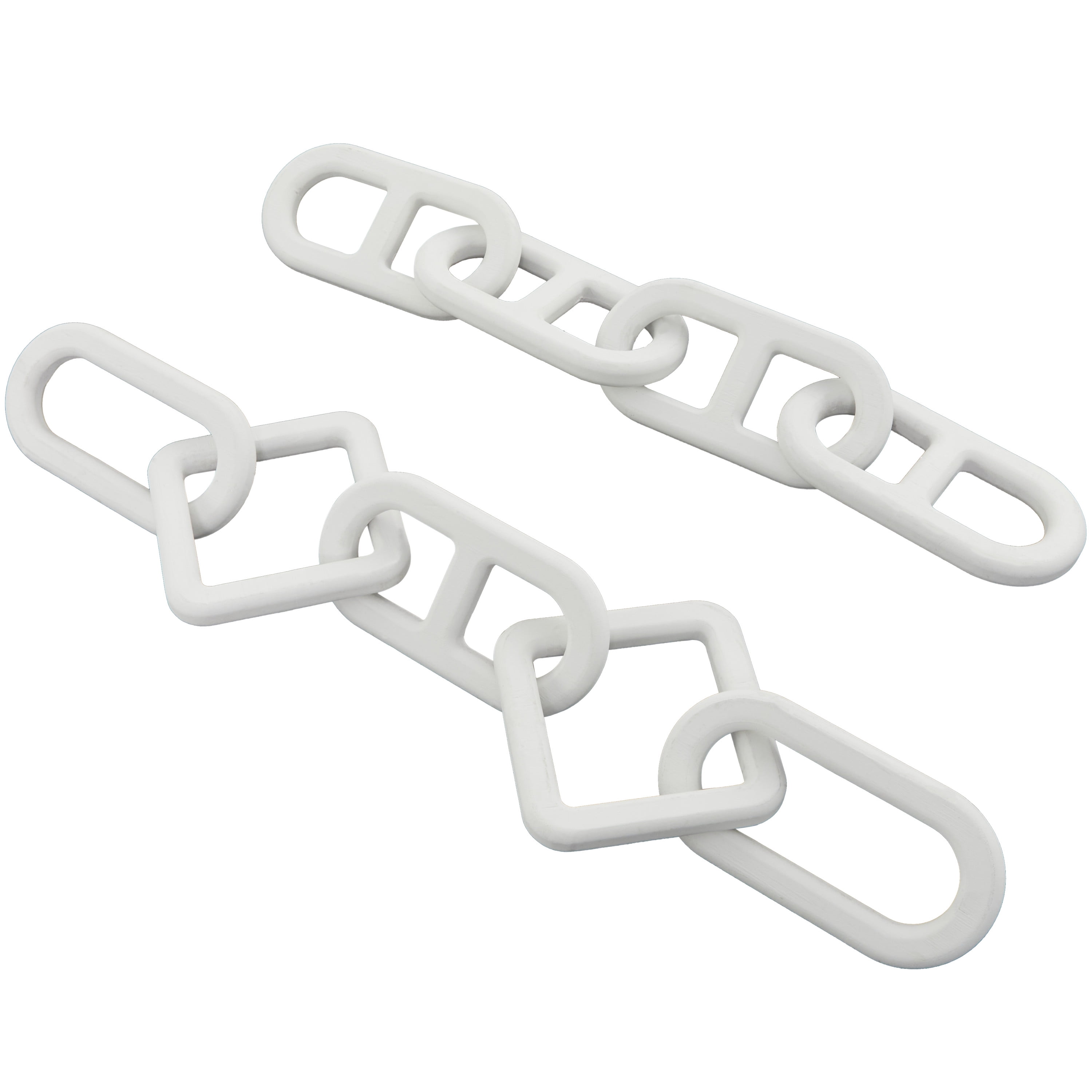 27", 25"W White Wood Chain Sculpture, by CosmoLiving by Cosmopolitan (2 Count)