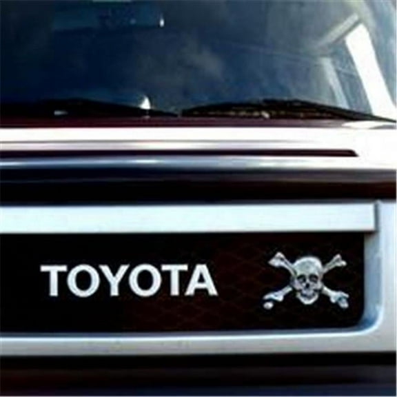 Grillie Skull Cross-N Skull Cross Antique Nickel Ornament, 3.375 x 5 in.