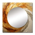 thumbnail image 2 of Designart "Shimmering Beige Pottery Circles I" abstract spirals Square Mirror For Wall Decor - Large Beige Square Printed Wall Mirror Art - Square Modern Mirror - Wall Mounted Square Mirror, 2 of 5