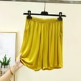 thumbnail image 2 of Feancey Soft Pajama Shorts for Women Elastic Waist Loose Fit Lounge Shorts Solid Color Wide Leg Pj Bottoms Comfy Casual Sleep Shorts Black XL, 2 of 8