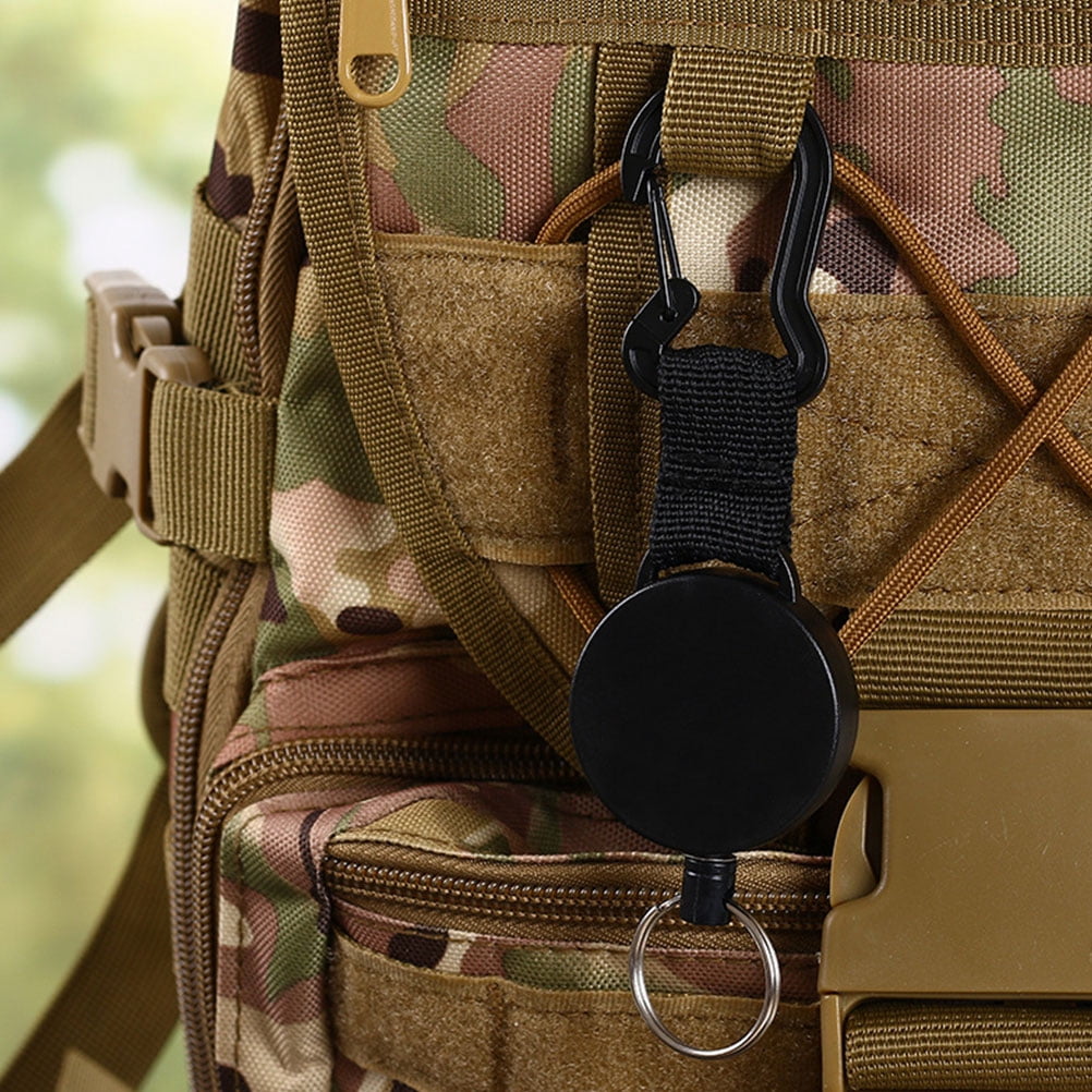 10 Pcs  Stretchable Key Ring Anti-lost Carabiner Key Chain Hanging Buckle Keychain Climbing Accessory