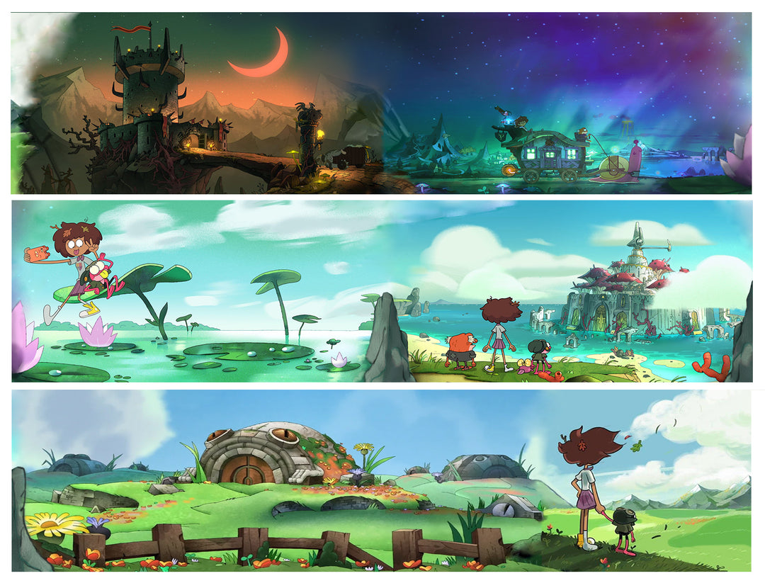 Amphibia Landscapes Anne and Sprig Edible Cake Topper Image Strips ...