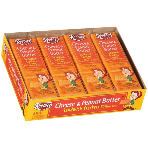Keebler, Sandwich Crackers, Cheese and Peanut Butter, 11 Oz, 8 Ct