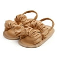 thumbnail image 5 of Ticikt Baby Girls Sandals Summer Shoes Outdoor Prewalker Toddler Girls Shoes for Summer,Color:Khaki,0-6 Months, 5 of 6