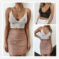 thumbnail image 1 of Women Floral Lace Halter Bralette Lined Bra No Pad, 1 of 4