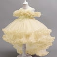 thumbnail image 5 of Delliss Girl Tutu Dress Tulle Ruffles Wedding Party Evening Layered Tutu Dresses Birthday Princess Dress 3-11Y, 5 of 7